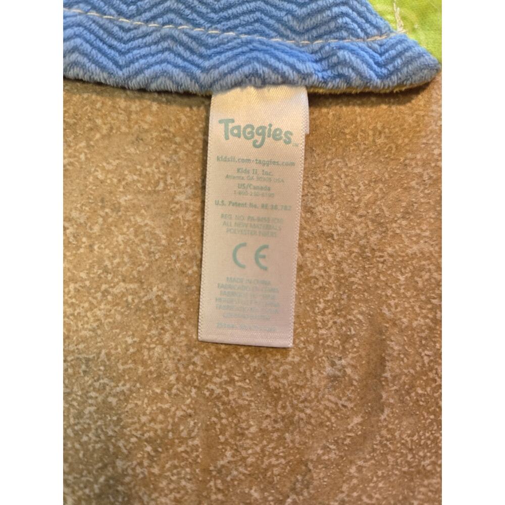 Taggies Puppy Dog Security Blanket Lovey 14"x14" Plush Colorful Stuffed Animal - Picture 12 of 12